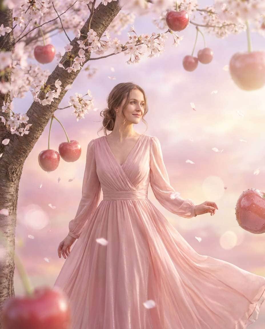 cherry blossom orchard photo