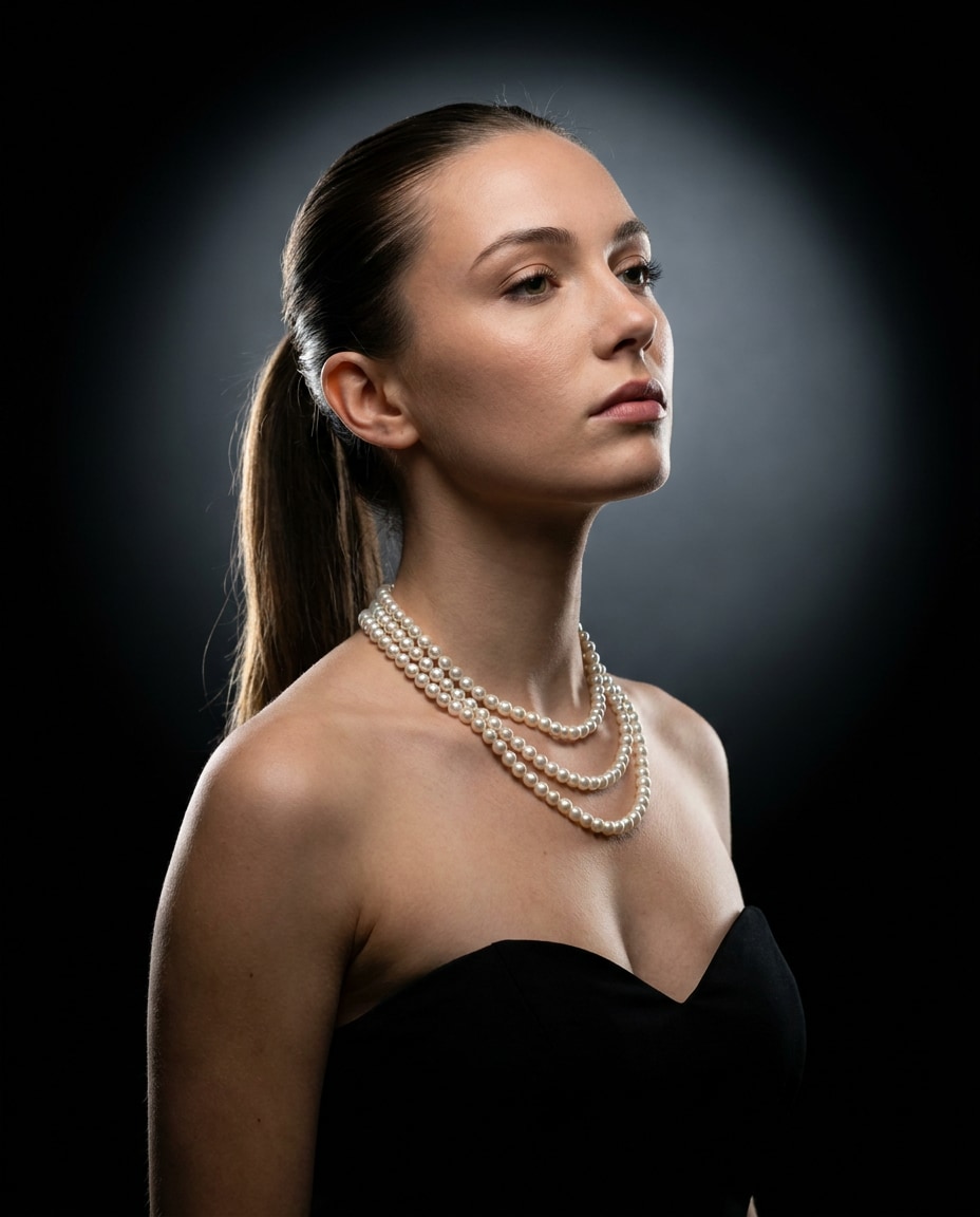pearl jewelry spotlight photo