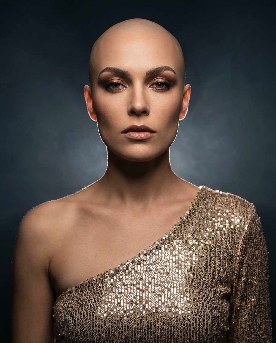 bald head bold glam photo