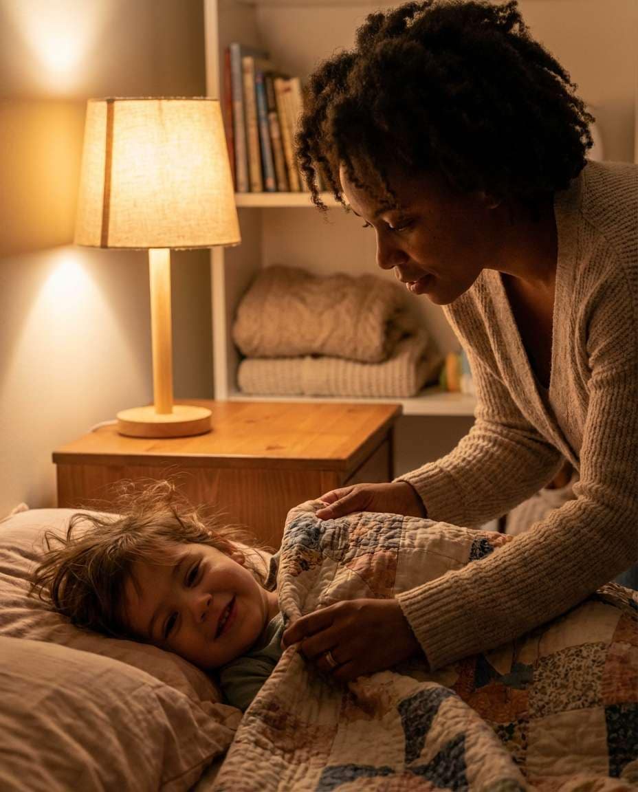 mom tucking in photo