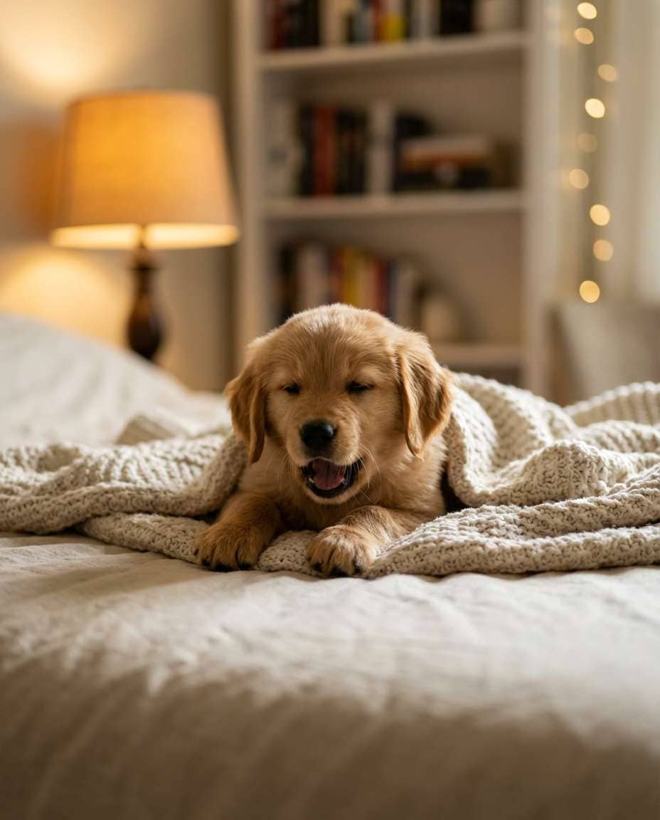 puppy blanket burrito photo