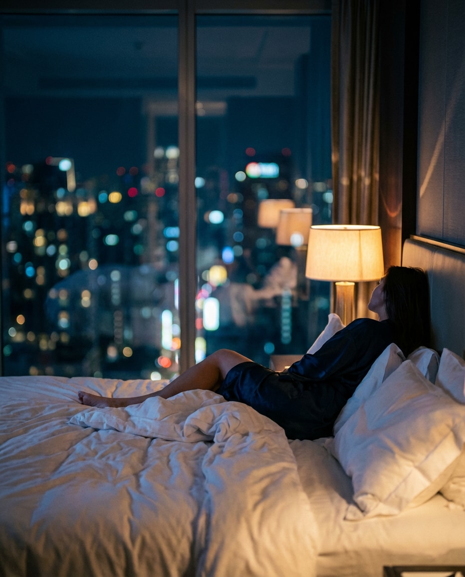 luxury hotel bed photo