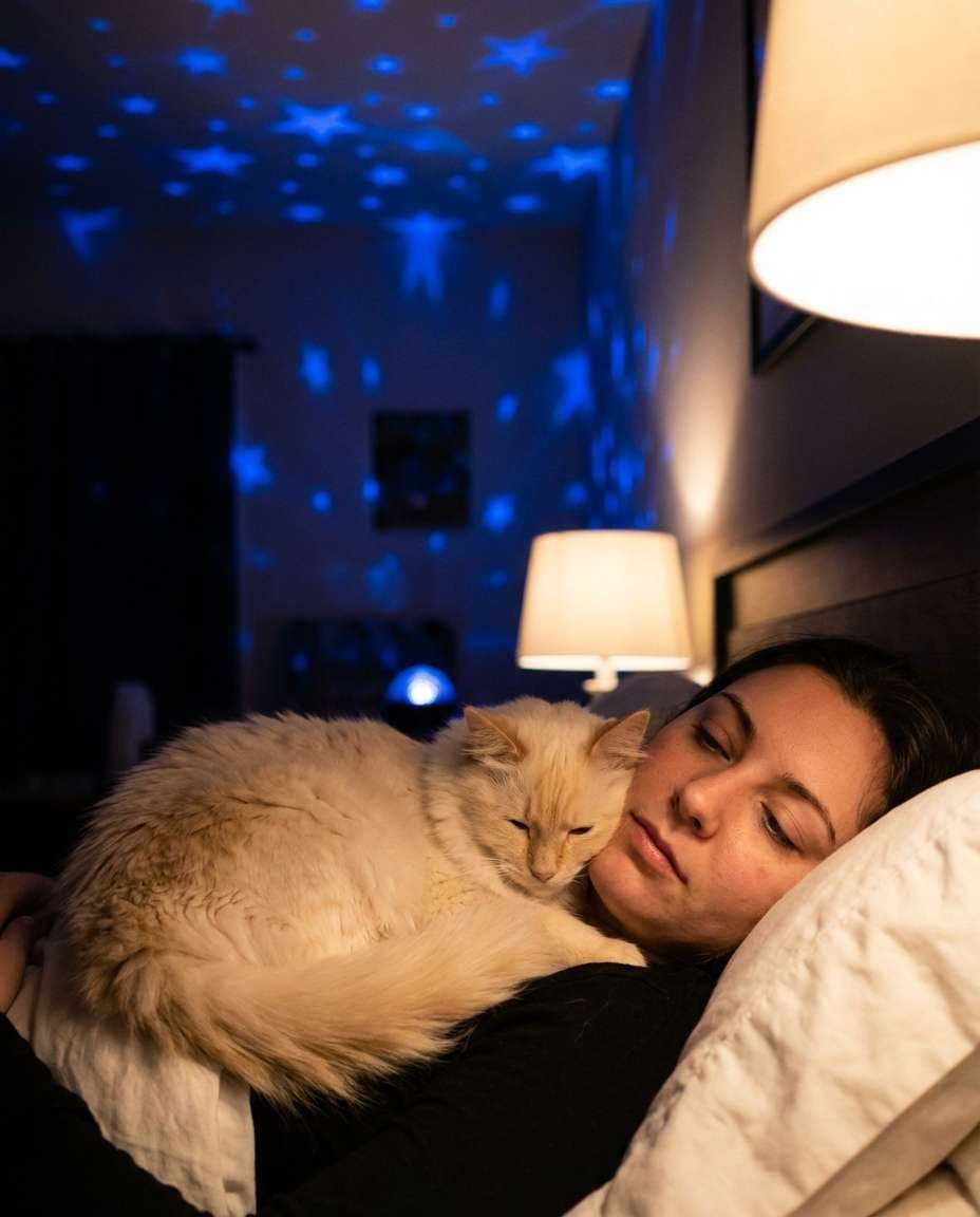 cat star projector photo