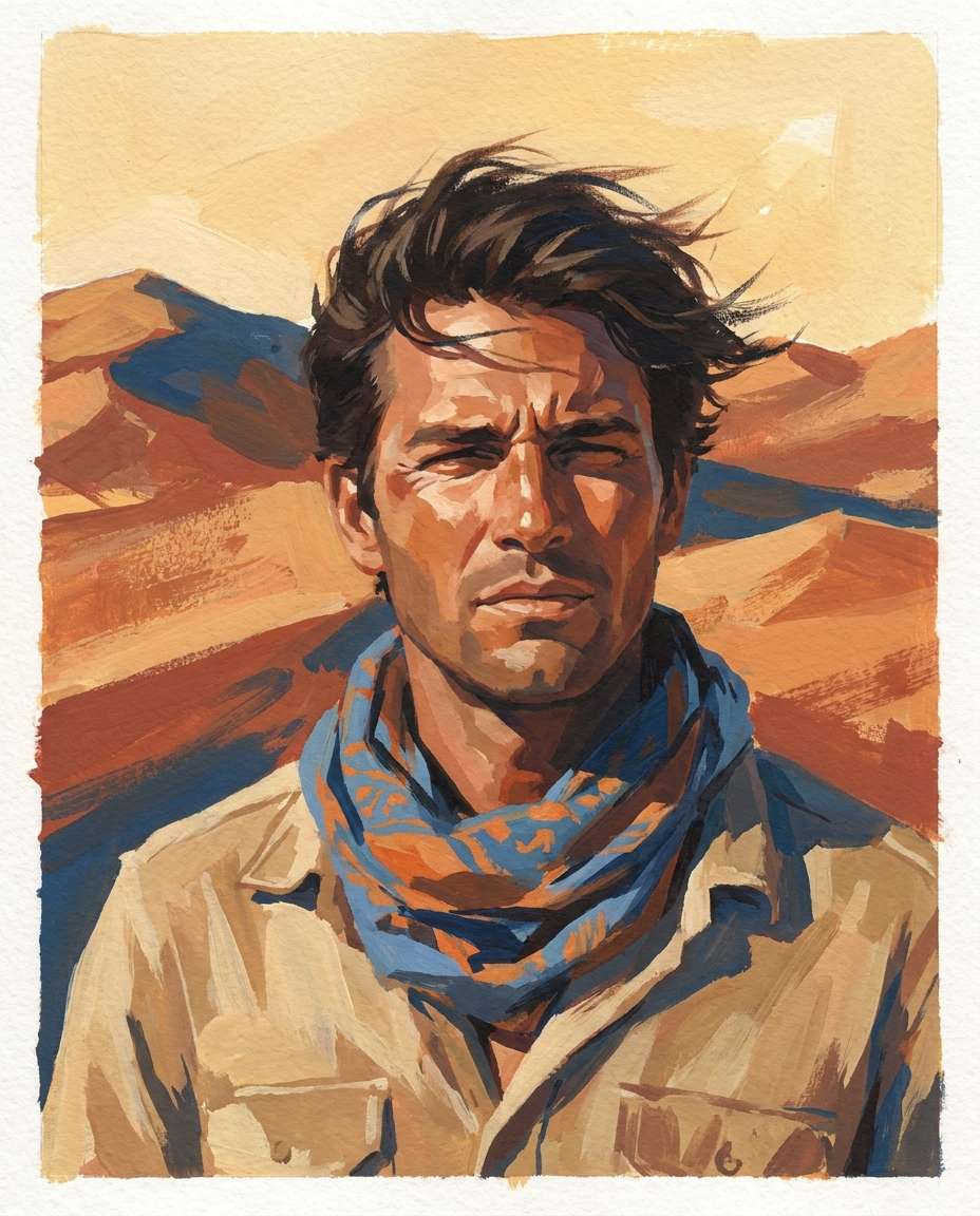 desert wind portrait photo