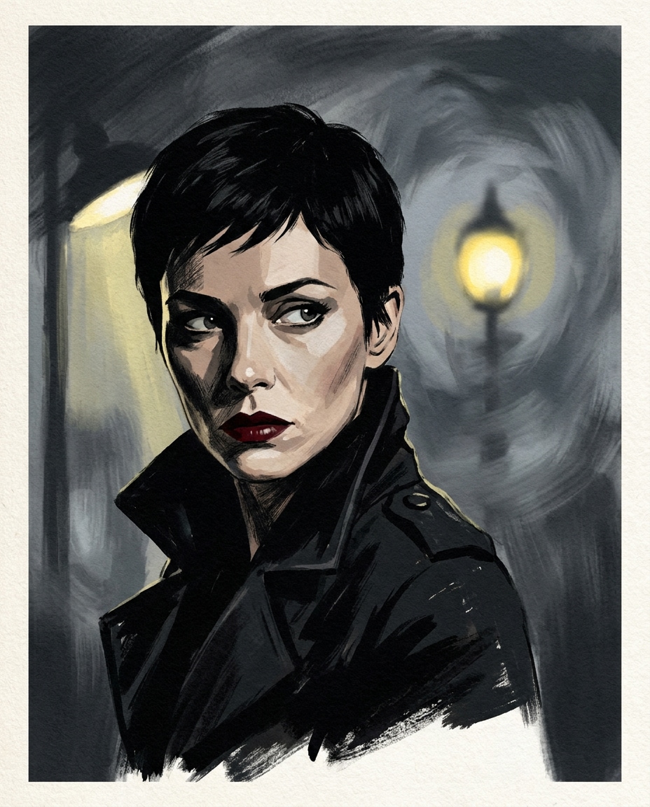cinematic noir paint photo