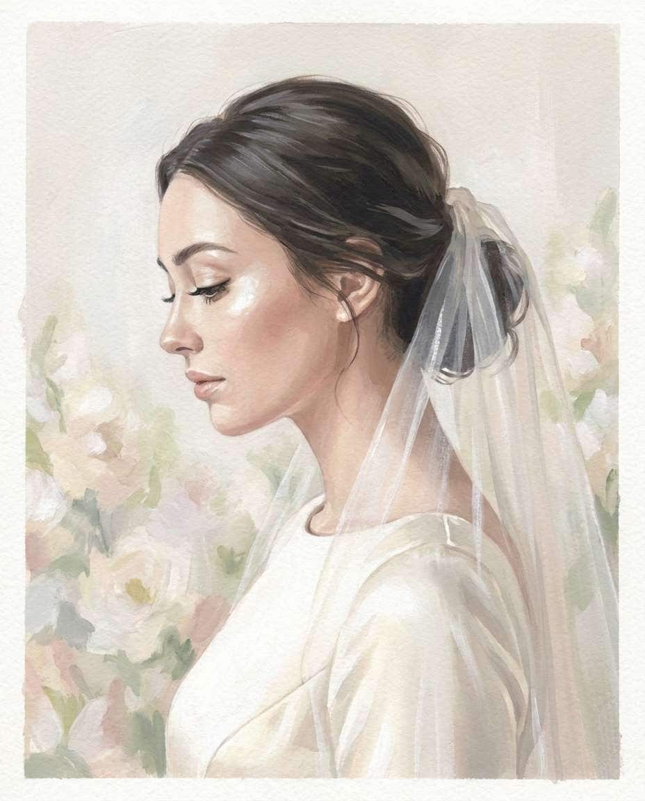 soft bridal profile photo