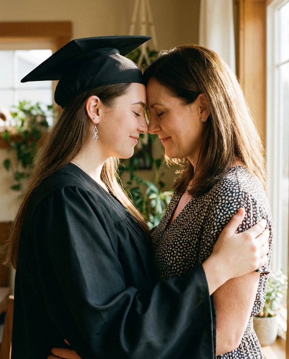 mother and daughter glow photo