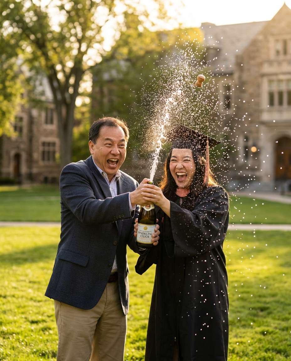 champagne pop safe photo