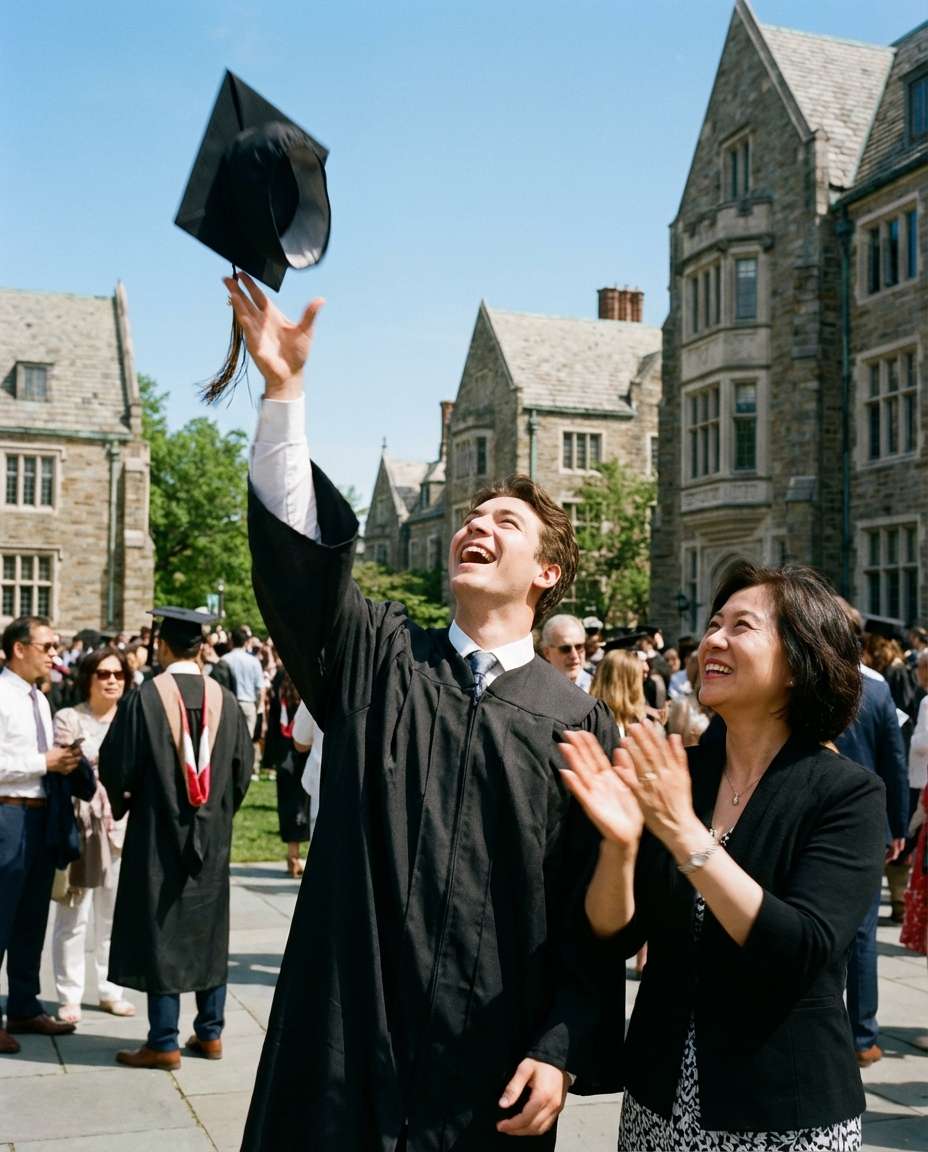 cap toss freeze frame photo
