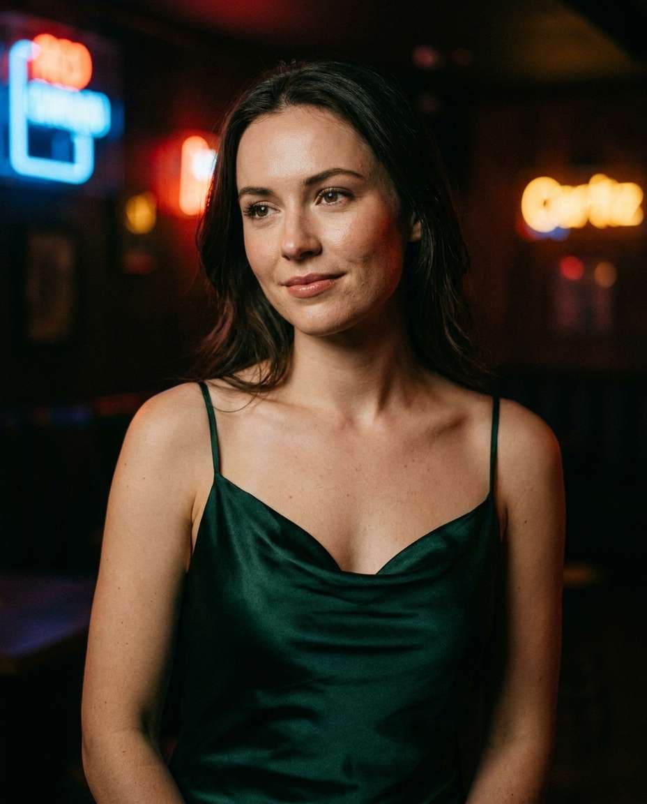moody bar portrait photo