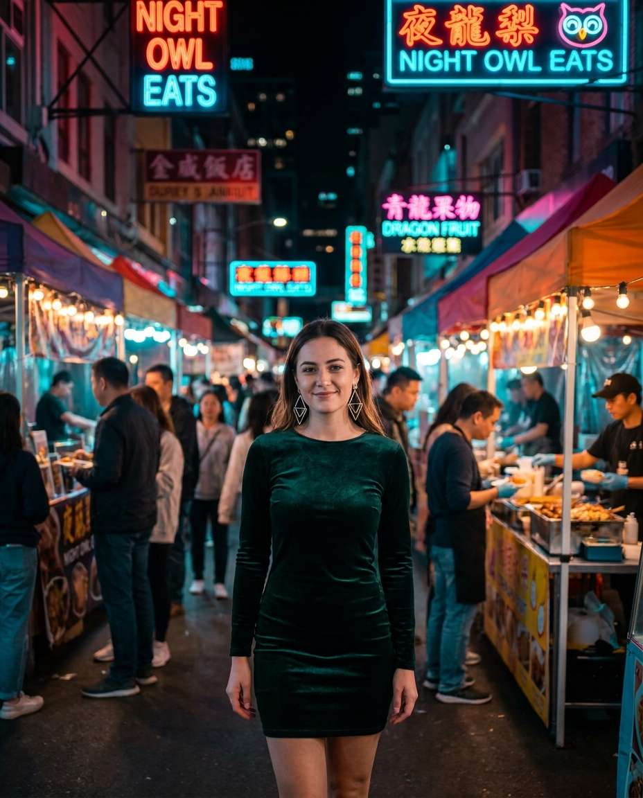 night market neon photo