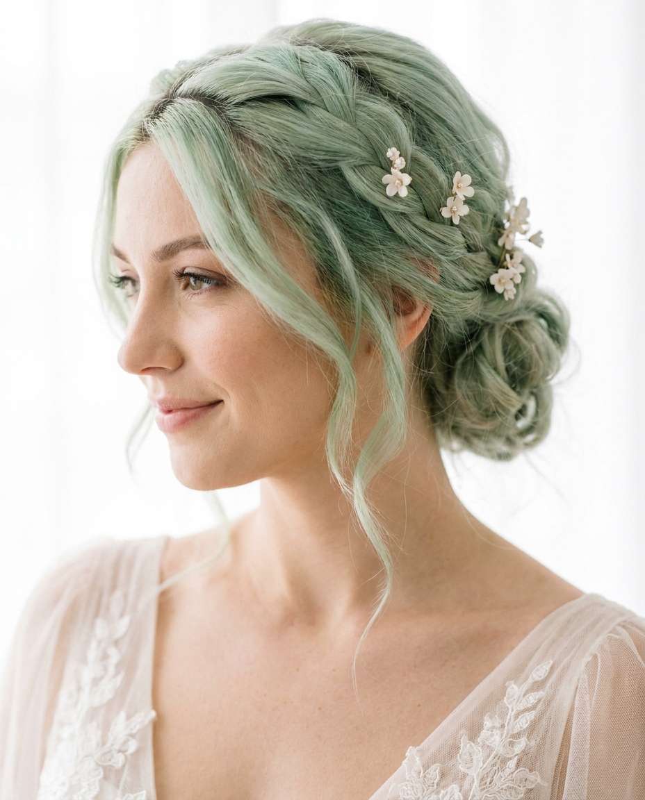 pastel bridal twist photo