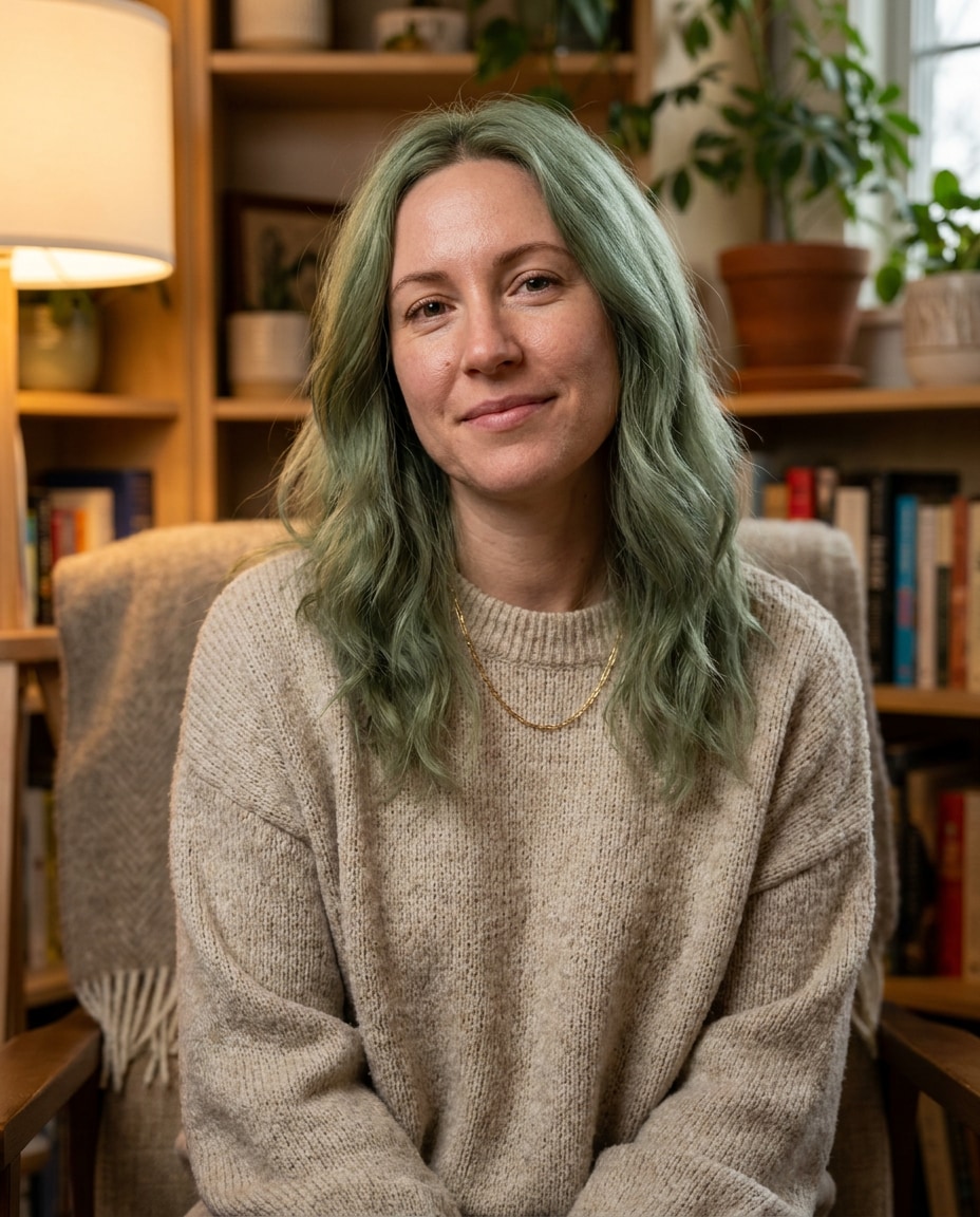 sage cozy portrait photo