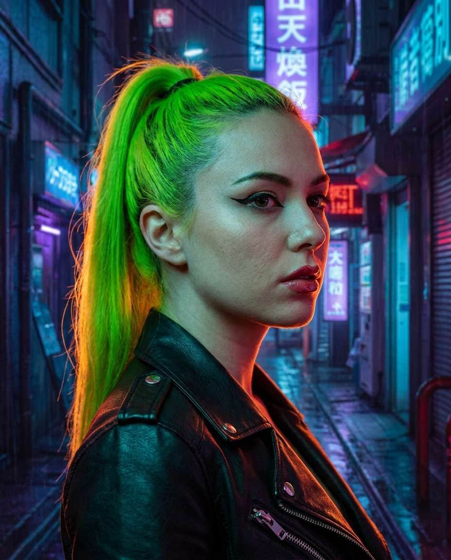 neon cyber alley photo