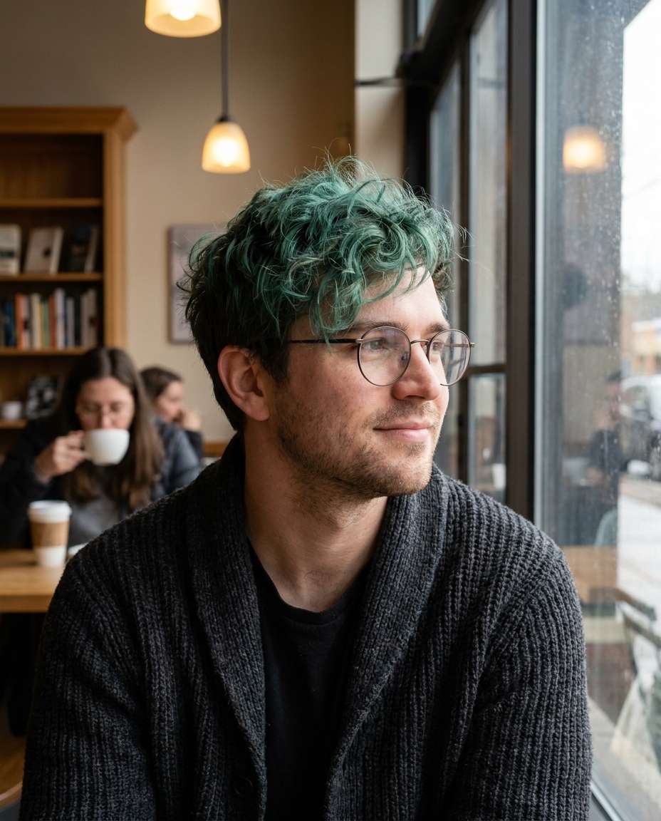 teal coffee shop photo