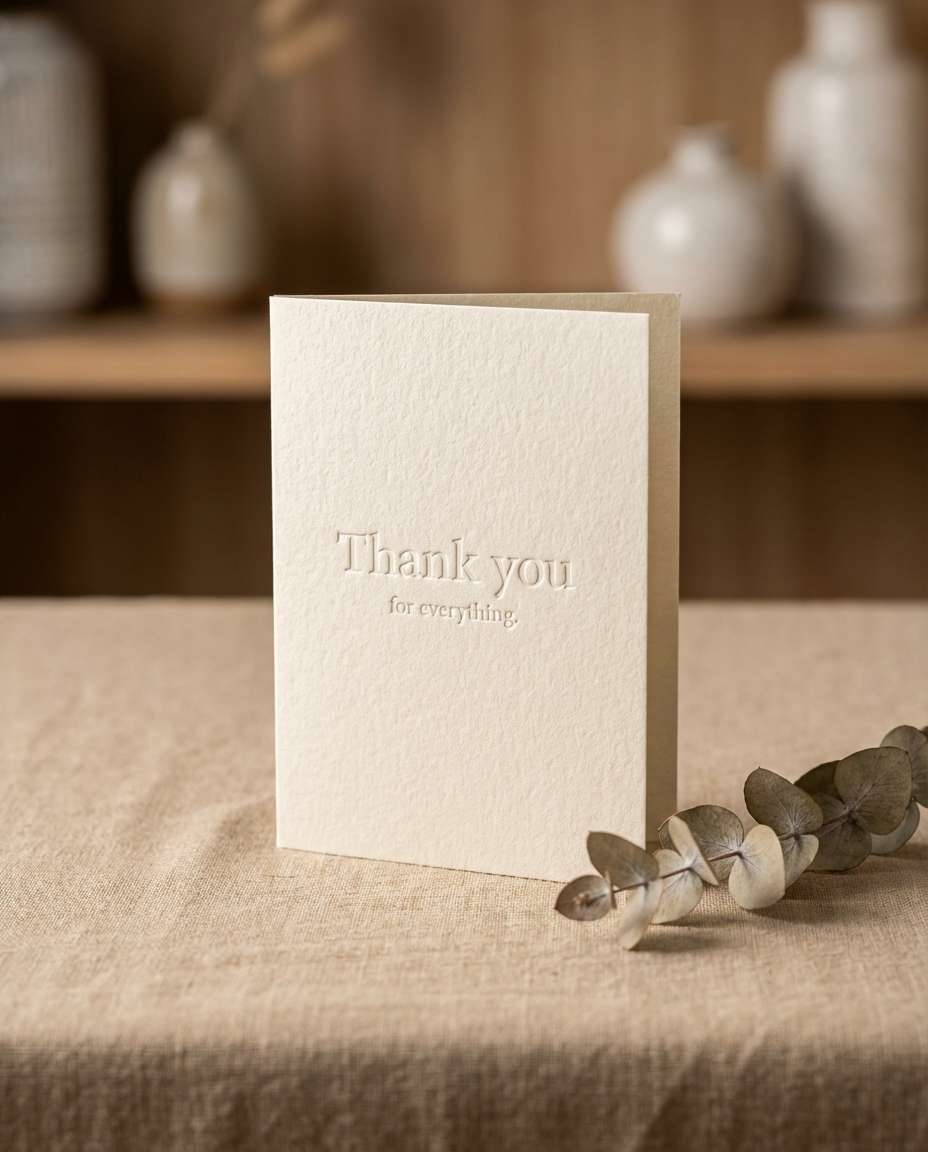 minimal serif thank you photo