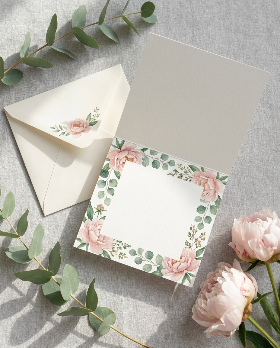 watercolor floral border photo