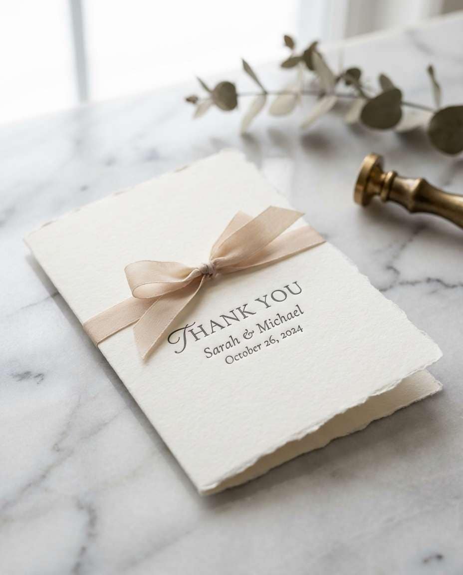 wedding thank you classic photo