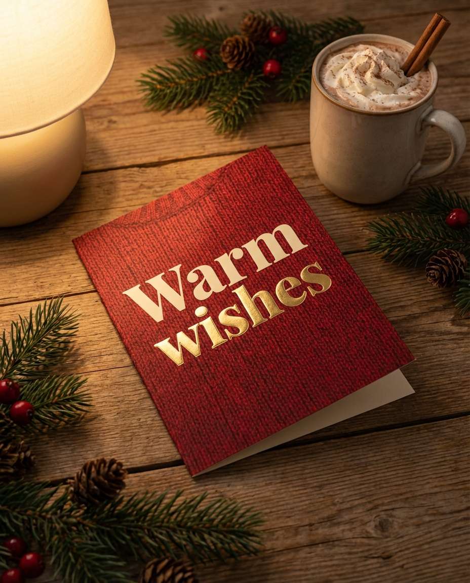 holiday cozy typography photo