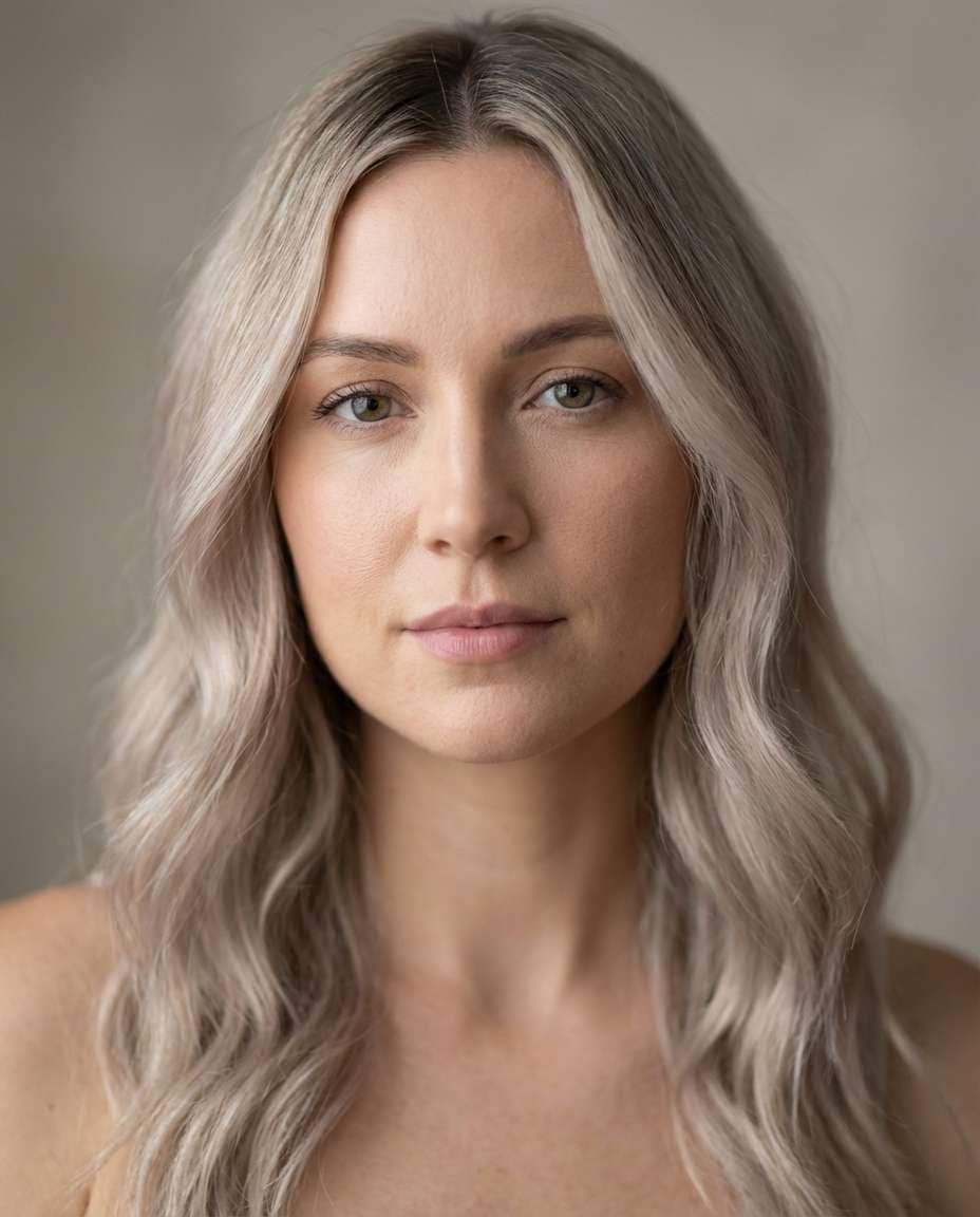 cool beige blonde photo