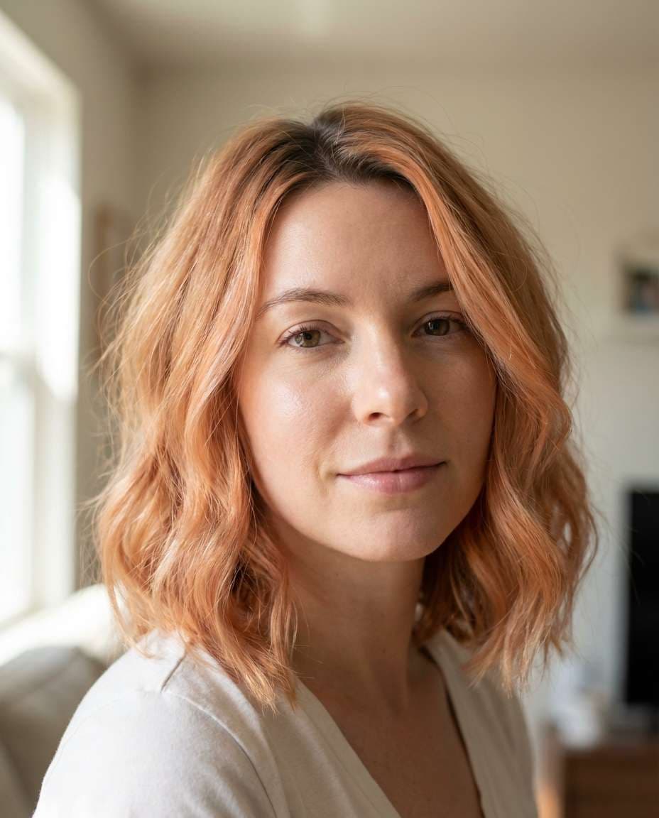 warm strawberry blonde photo