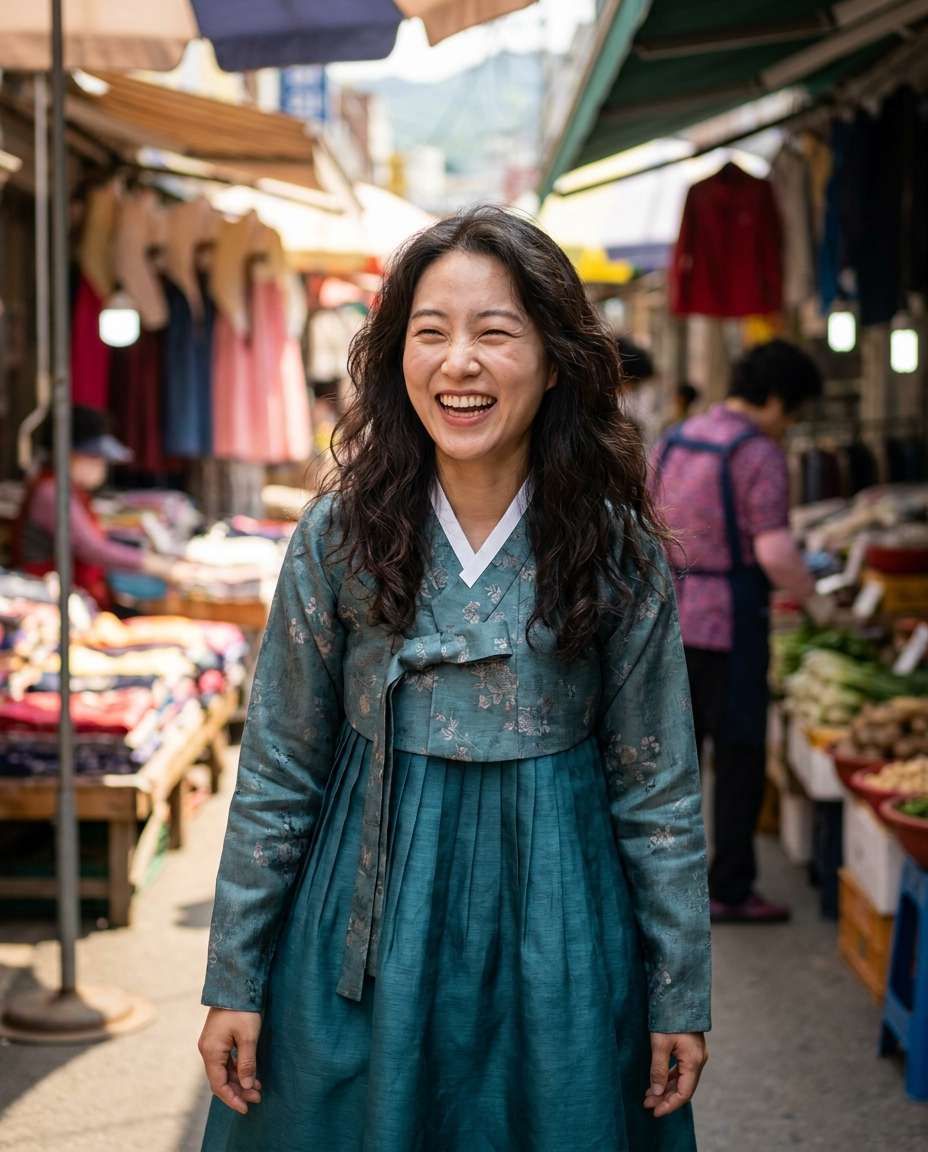 street market candid photo