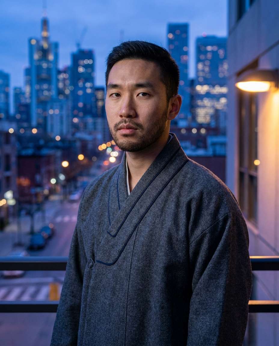 blue hour city photo