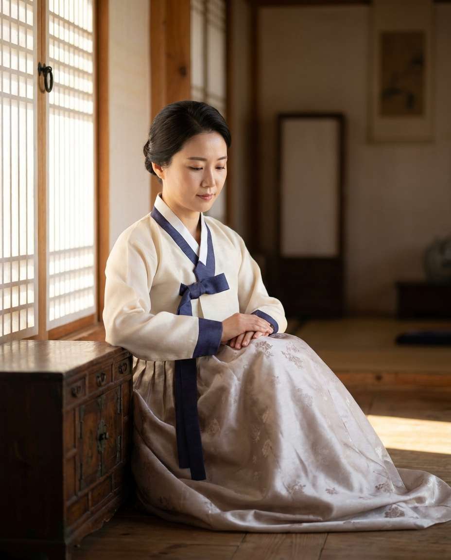 hanok window light photo