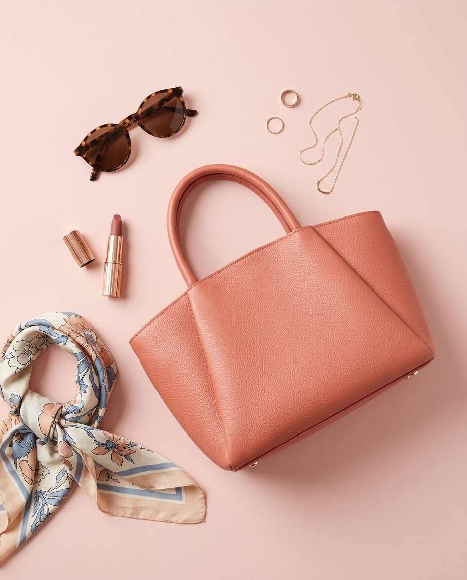 pastel flat lay photo