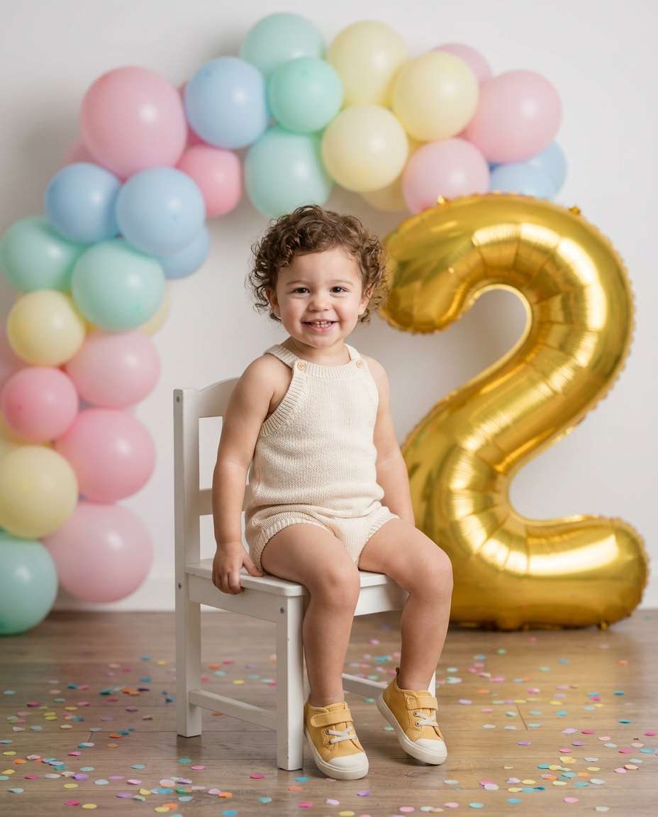 pastel balloon arch photo