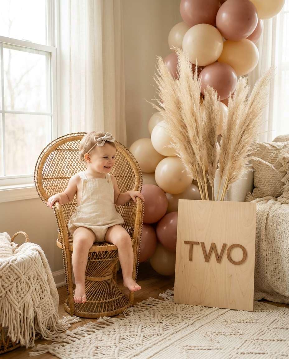 boho neutral setup photo