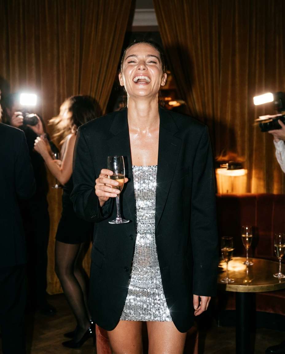 vintage flash party photo