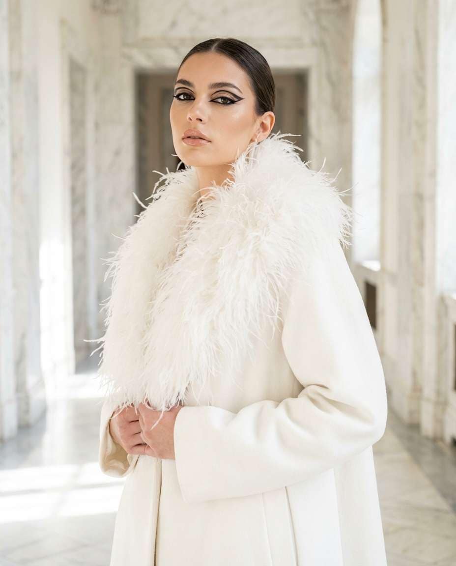 feather collar glam photo