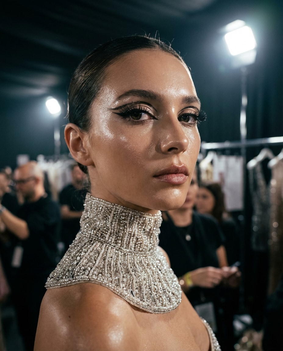 couture runway closeup photo