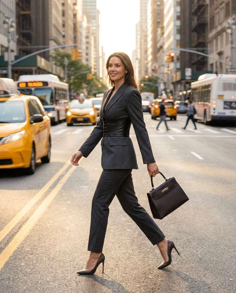 city crosswalk power photo