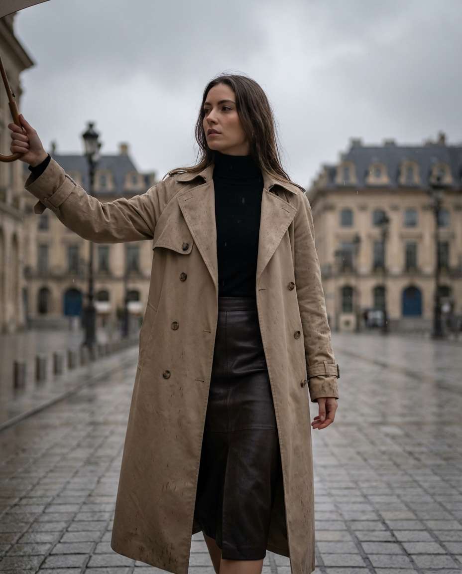cinematic trench walk photo