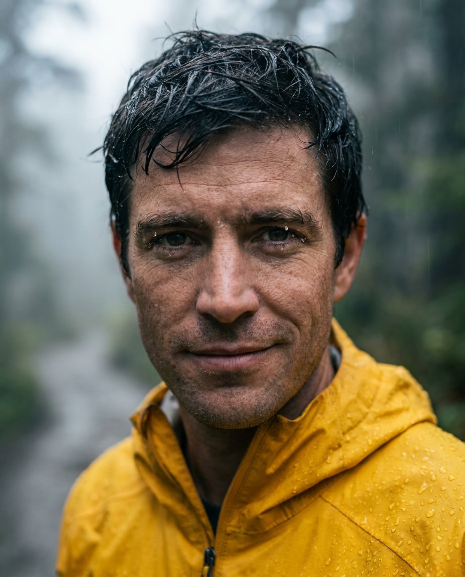 rainy trail realism photo