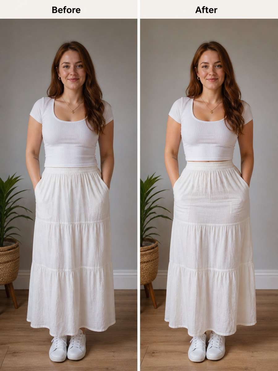 High-Waist Outfit Shape Prompt photo