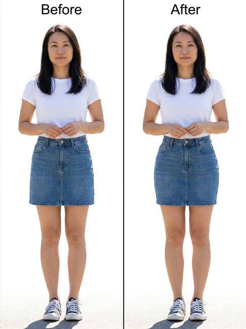 Denim Skirt Hip Curve Prompt photo