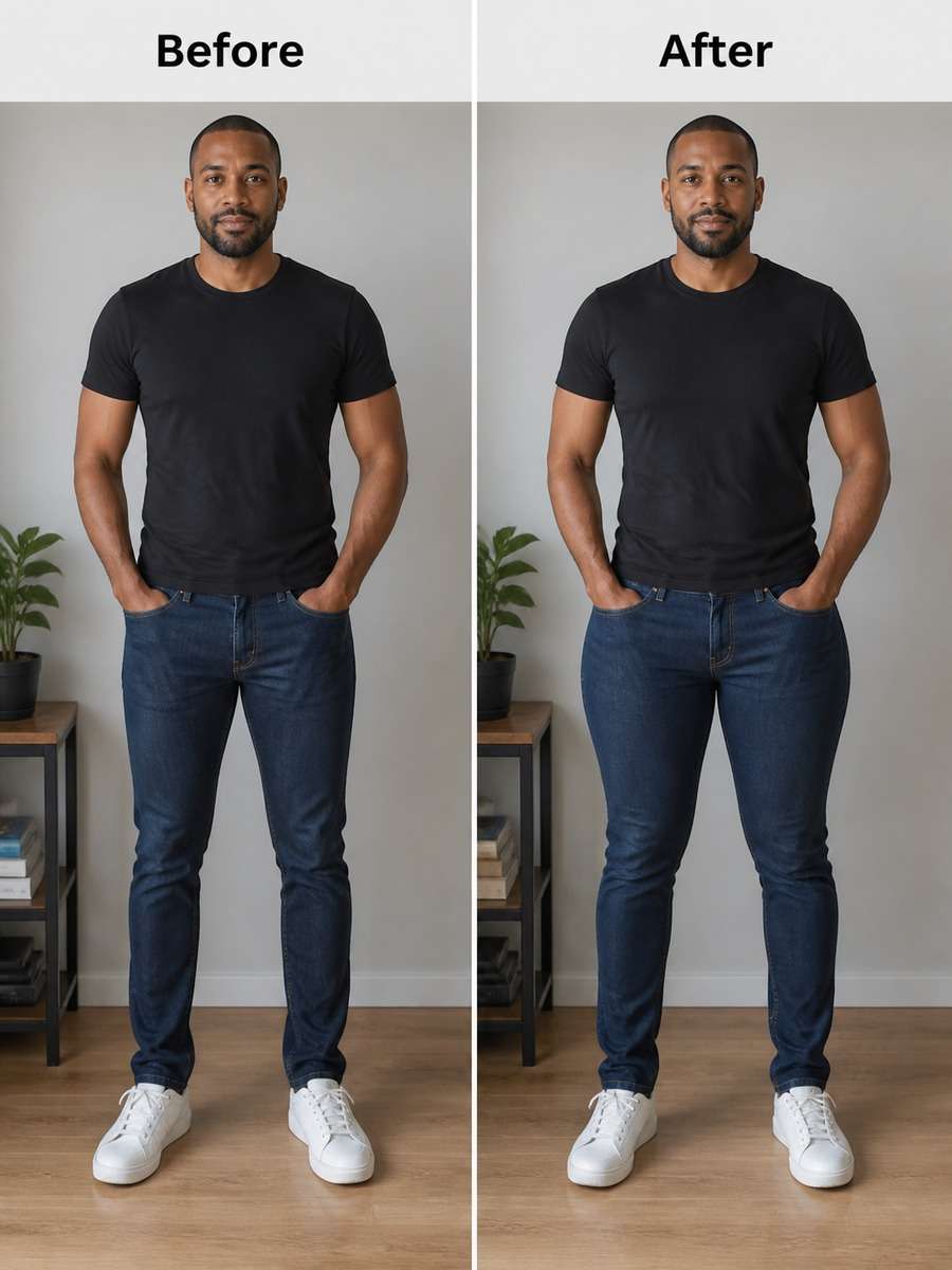 Jeans Fit Hip Curve Edit photo