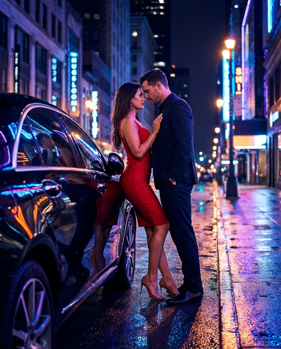 luxury car lean photo