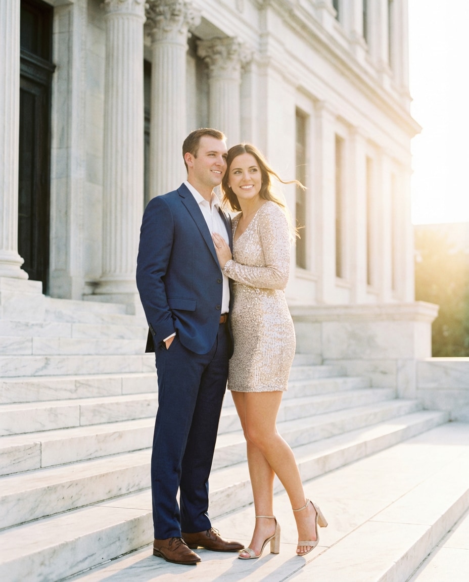 golden hour steps photo