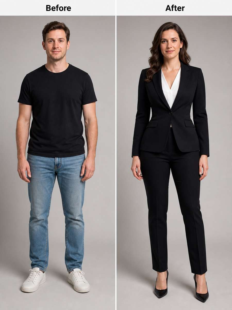 Formal Suit Curves Enhancement photo
