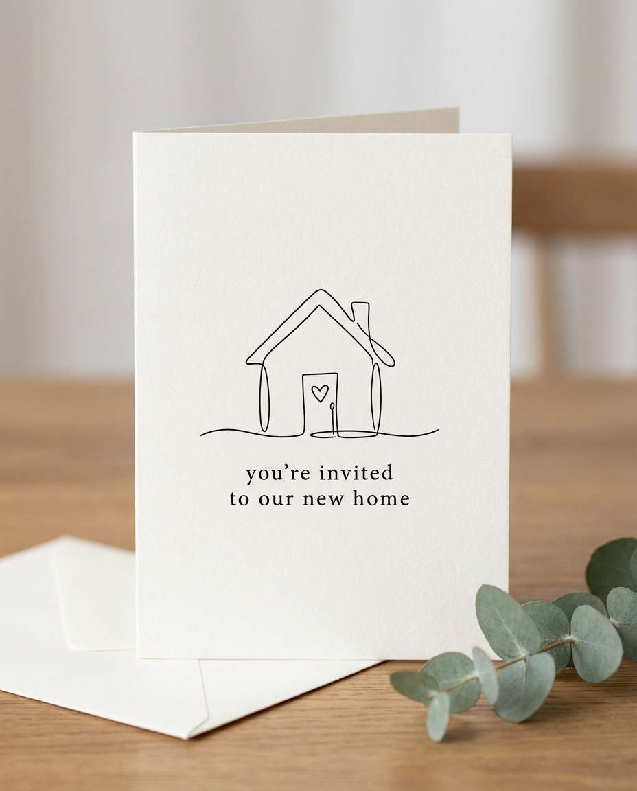 minimal line art house photo