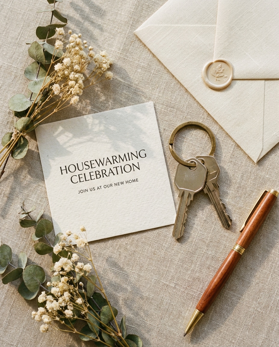 flat lay with keys photo