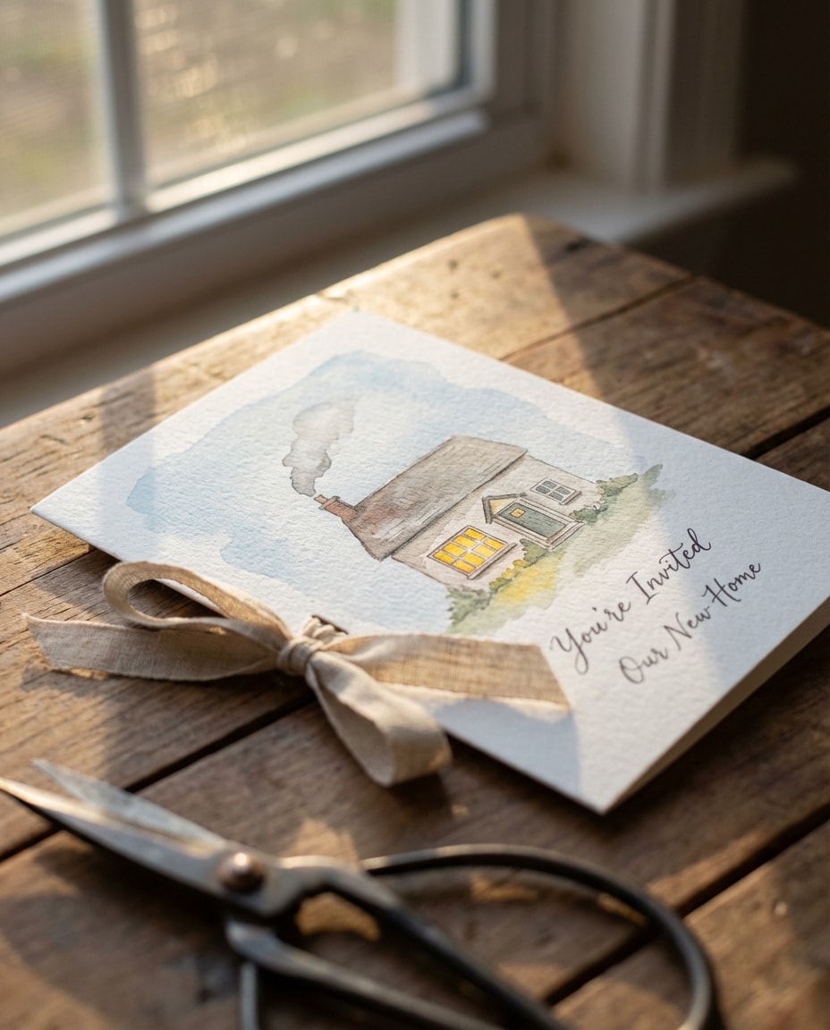watercolor home sketch photo