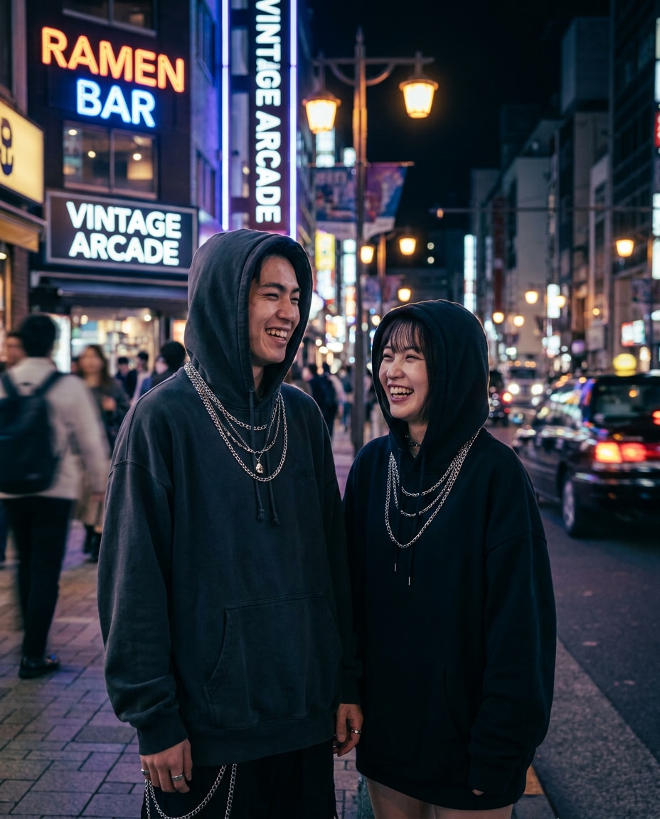 streetwear neon night photo