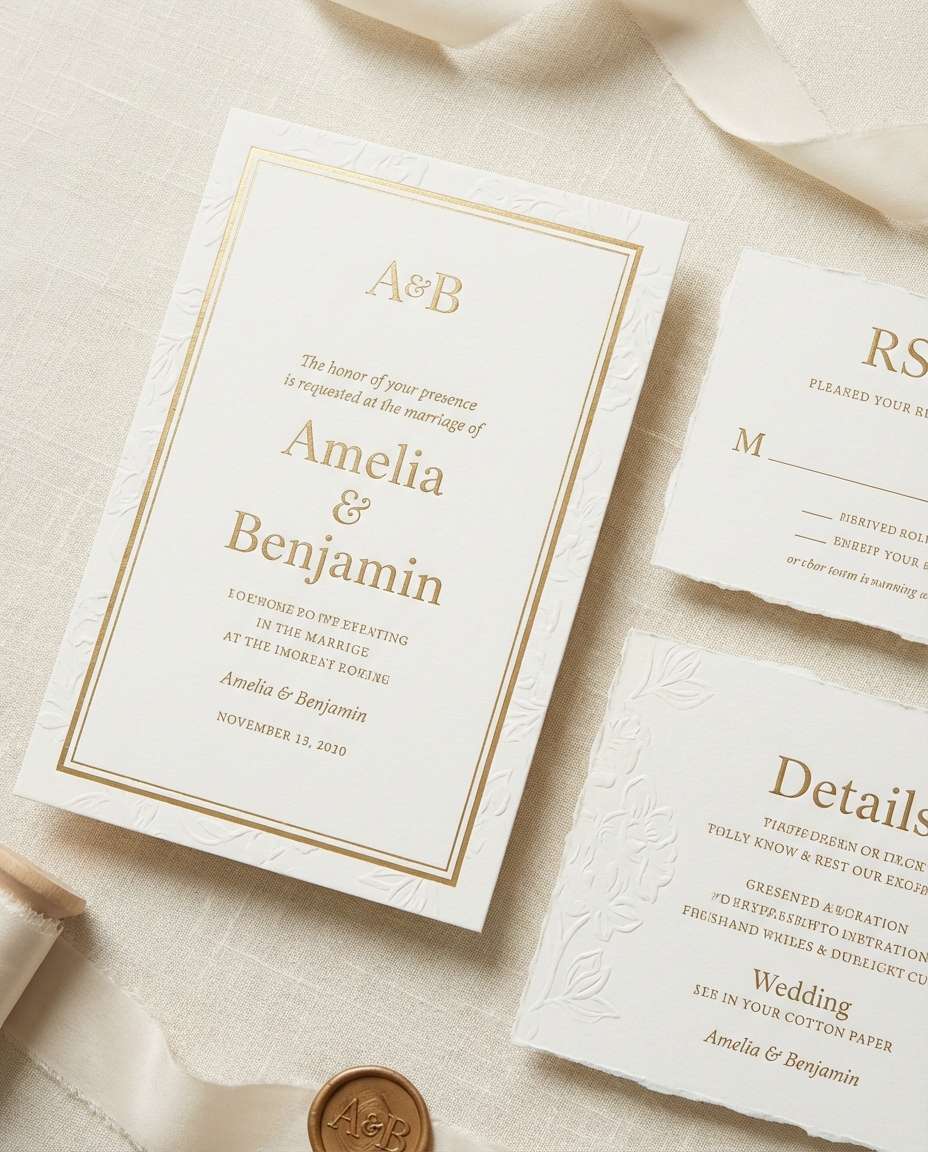 luxury foil wedding suite photo