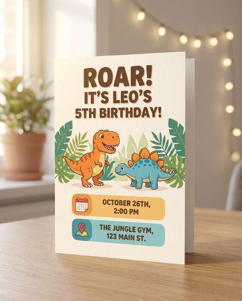 kids dinosaur party photo