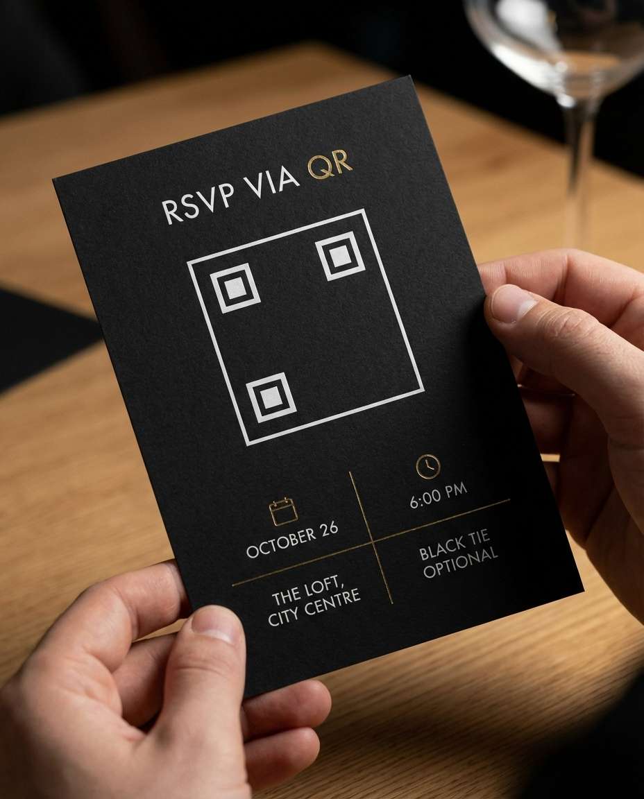 qr rsvp modern photo